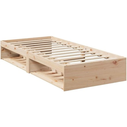 Tagesbett aus massivem Kiefernholz ohne Matratze, 80 ¡Á 200